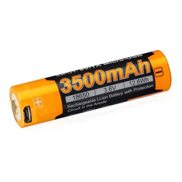Fenix FE18650LI35USB - 1 kom Punjiva litijum-jonska baterija USB/3,6V 3500 mAh