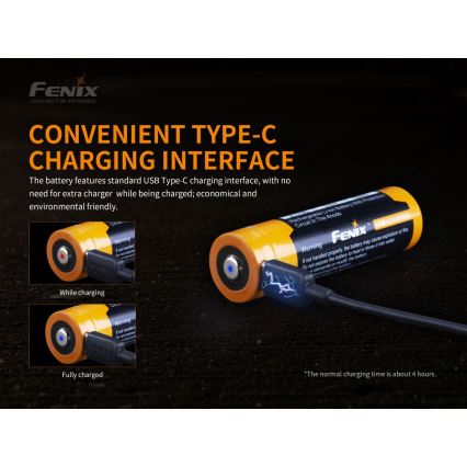 Fenix FE21700USB - 1 kom Punjiva baterija USB/3,6V 5000 mAh