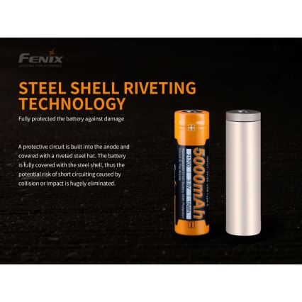 Fenix FE21700USB - 1 kom USB punjiva baterija 3,6 V 5000 mAh