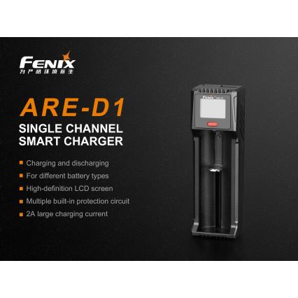 Fenix FENARED1 - Punjač za 1x Li-ion/AAA/AA/C bateriju, 5V