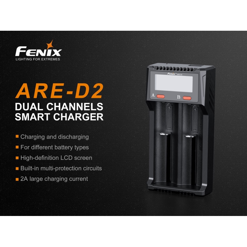 Fenix FENARED2 - Punjač baterija 2xLi-ion/AAA/AA/C 5V