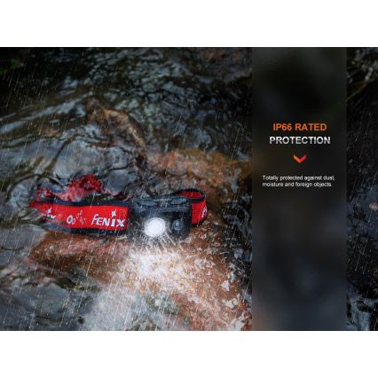 Fenix HL16V2BLK - LED čelna lampa LED/3xAAA IP66 450 lm 200 h crna/narandžasta