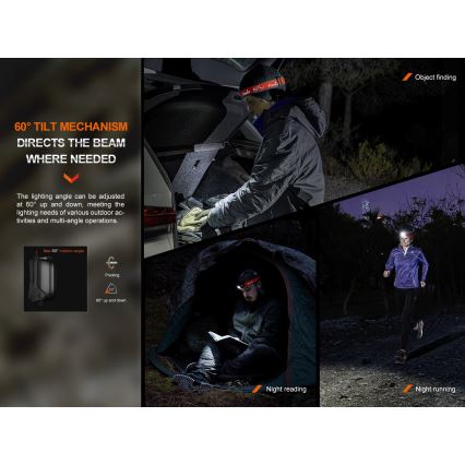 Fenix HL16V2GRN - LED čelovka LED/3xAAA IP66 450 lm 200 h zelena