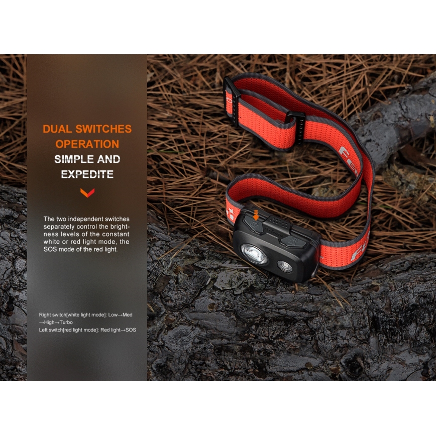 Fenix HL16V2GRN - LED čelovka LED/3xAAA IP66 450 lm 200 h zelena