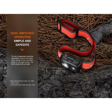 Fenix HL16V2PIN - LED čeona lampa LED/3xAAA IP66 450 lm 200 h, ružičasta