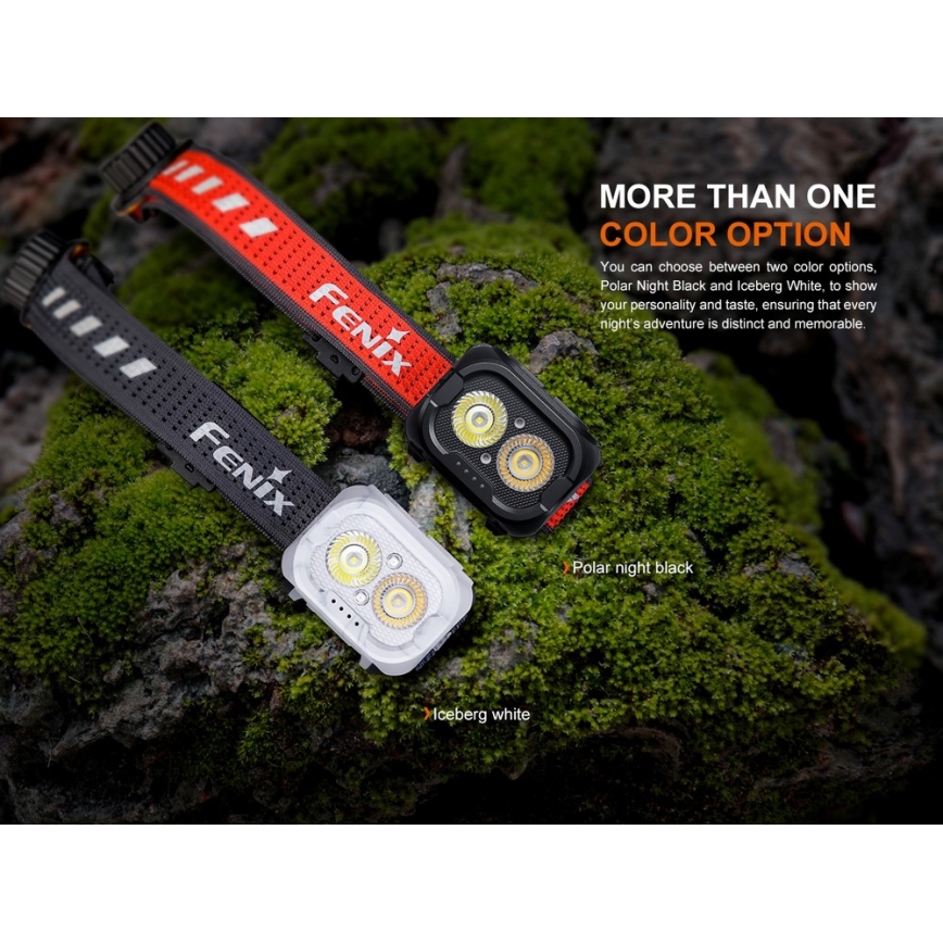 Fenix HL18RTV20BLC - LED prigušiva punjiva čelna lampa LED/USB/3xAAA IP66 800 lm 160 h 1900 mAh crna/narandžasta