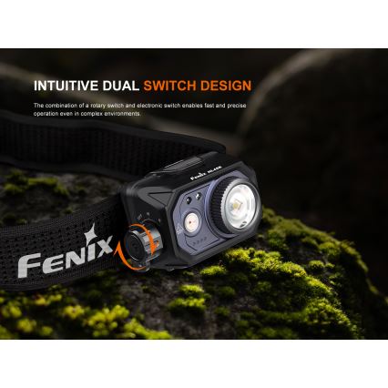 Fenix HL45R - LED prigušiva punjiva fokusirajuća čelna lampa LED/USB IP66 1000 lm 240 h crna