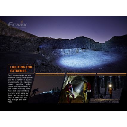 Fenix HM50RV20 - Punjiva LED čelna lampa 3xLED/USB/1xCR123A IP68 700 lm 120 h 700 mAh