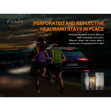Fenix HM50RV20 - Punjiva LED čelna lampa 3xLED/USB/1xCR123A IP68 700 lm 120 h 700 mAh