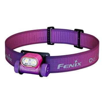 Fenix HM55RNBL - LED prigušiva punjiva lampa za glavu LED/USB/1xCR123A 1600 mAh IP68 1200 lm 141,2 h ljubičasta