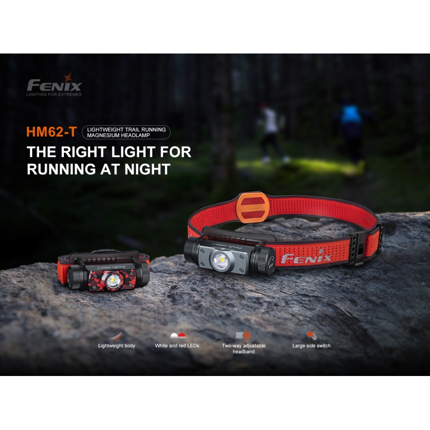 Fenix HM62TMGM - LED prigušiva punjiva čelna lampa LED/USB IP68 1200 lm 280 h 3400 mAh