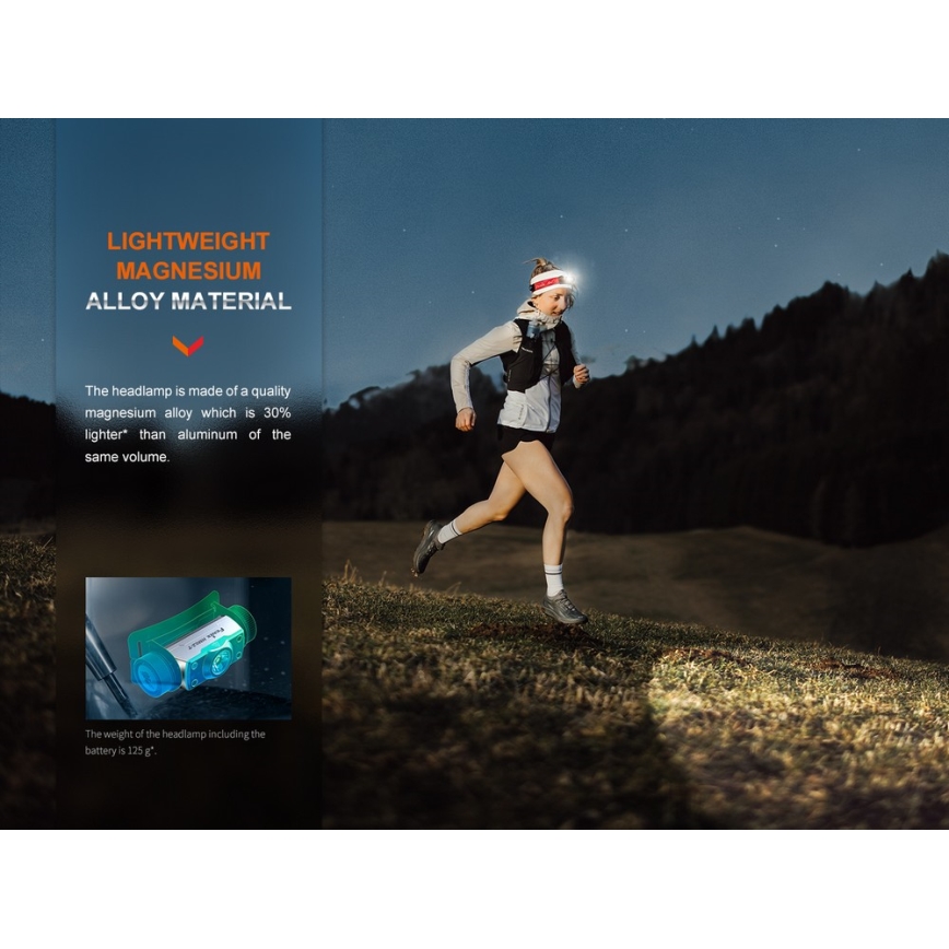 Fenix HM62TMGM - LED prigušiva punjiva čelna lampa LED/USB IP68 1200 lm 280 h 3400 mAh