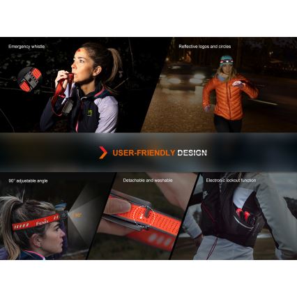 Fenix HM62TMGM - LED prigušiva punjiva čelna lampa LED/USB IP68 1200 lm 280 h 3400 mAh