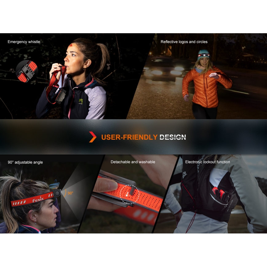 Fenix HM62TMGM - LED prigušiva punjiva čelna lampa LED/USB IP68 1200 lm 280 h 3400 mAh