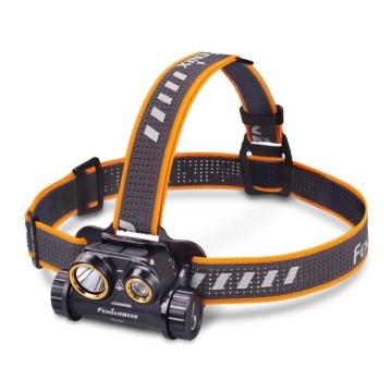 Fenix HM65R - LED punjiva čelna lampa 2xLED/USB/2xCR123A IP68 1400 lm 300 h 3400 mAh