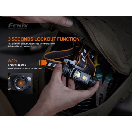 Fenix HM70R - LED punjiva čelna lampa 4xLED/1x21700 IP68 1600 lm 800 h 5000 mAh