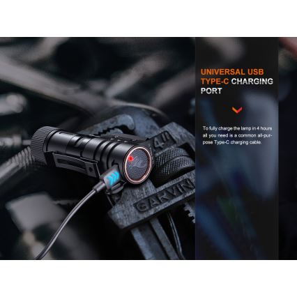 Fenix HM71R - LED punjiva čelovka LED/USB IP68 2700 lm 400 h 5000 mAh