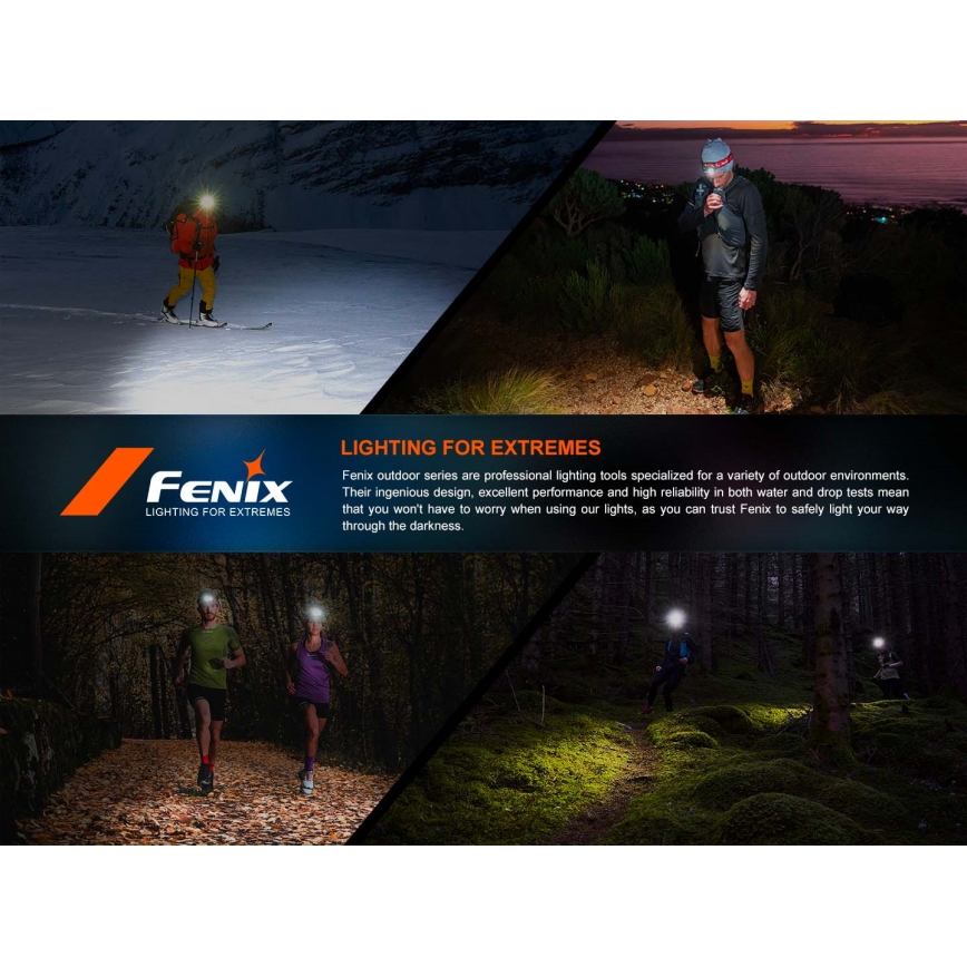 Fenix HP12RTABL - prigušiva LED punjiva čelna lampa LED/USB 4000 mAh IP66 1300 lm 310 h crna