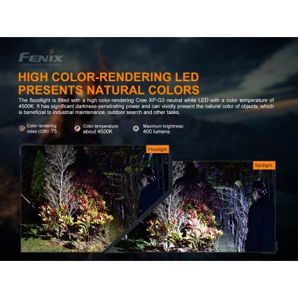 Fenix HP16R1250 - LED punjiva čeona lampa 3xLED/USB 4xAA IP66 1250 lm 600 h 3000 mAh