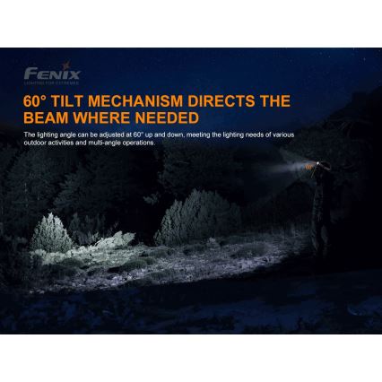 Fenix HP16R1250 - LED punjiva čeona lampa 3xLED/USB 4xAA IP66 1250 lm 600 h 3000 mAh