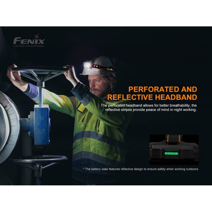 Fenix HP25RV20 - LED prigušiva punjiva čeona lampa 3xLED/1x21700 IP66 1600 lm 800 h