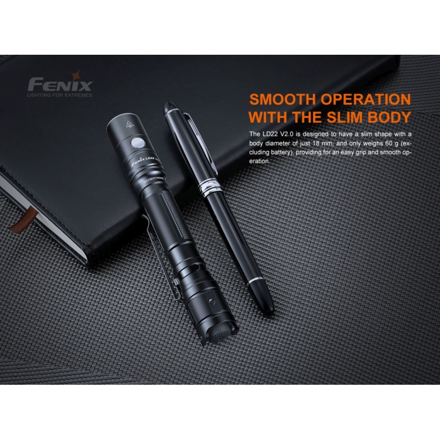 Fenix LD22V20 - Punjiva LED baterijska lampa, USB, IP66, 800 lm, 220 h rada