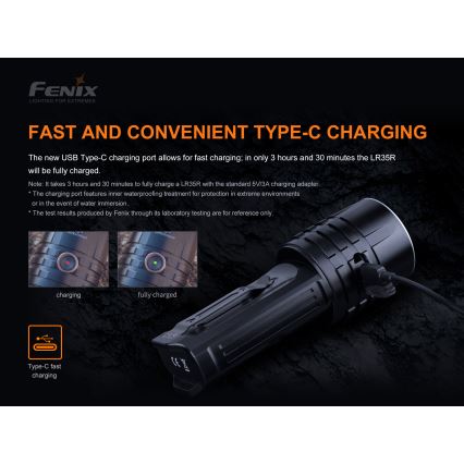 Fenix LR35R - LED punjiva baterijska lampa 6xLED/2x21700 4000 mAh IP68 10000 lm 80 h