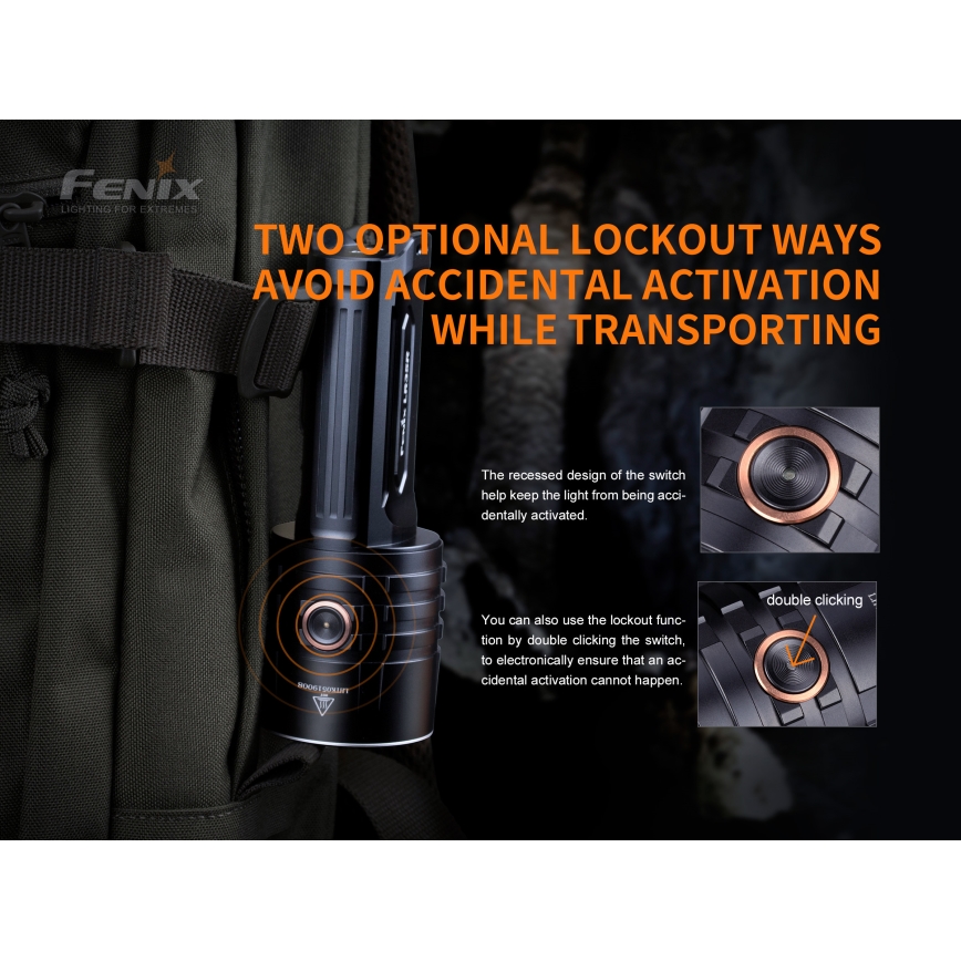 Fenix LR35R - LED punjiva baterijska lampa 6xLED/2x21700 4000 mAh IP68 10000 lm 80 h