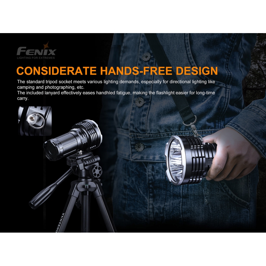 Fenix LR50R - LED punjiva baterijska lampa 4xLED/USB IP68 12000 lm 58 h