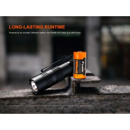 Fenix PD26RACE - LED punjiva baterijska lampa sa prigušiva LED/USB 1600 mAh IP68 1300 lm 556 h crna