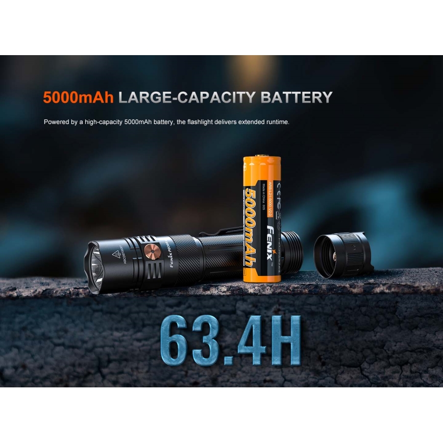 Fenix PD36RACE - prigušiva LED punjiva baterijska lampa LED/USB 5000 mAh IP68 3000 lm 63,45 h crna