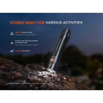 Fenix PD36RACE - prigušiva LED punjiva baterijska lampa LED/USB 5000 mAh IP68 3000 lm 63,45 h crna