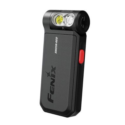 Fenix SW05RREDBLC - LED prigušiva punjiva svetiljka LED/USB IPX6 150 lm 49 h 700 mAh crna