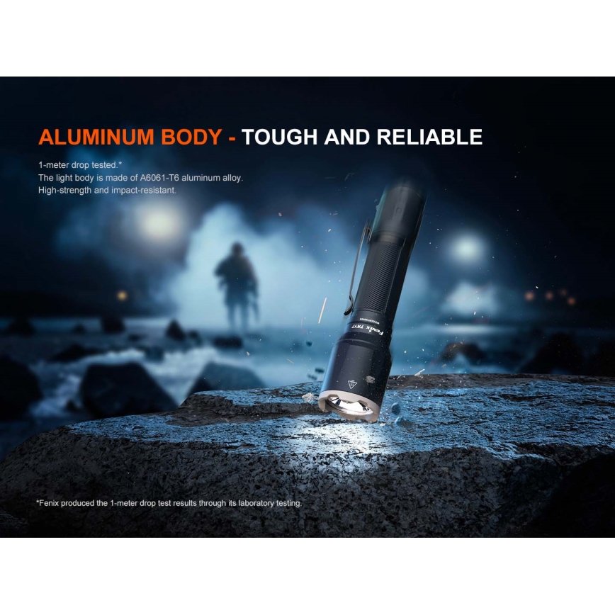 Fenix TK17BLK - prigušiva punjiva LED baterijska lampa LED/USB 6000 mAh IP68 3600 lm 60 h crna