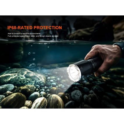 Fenix TK17BLK - prigušiva punjiva LED baterijska lampa LED/USB 6000 mAh IP68 3600 lm 60 h crna