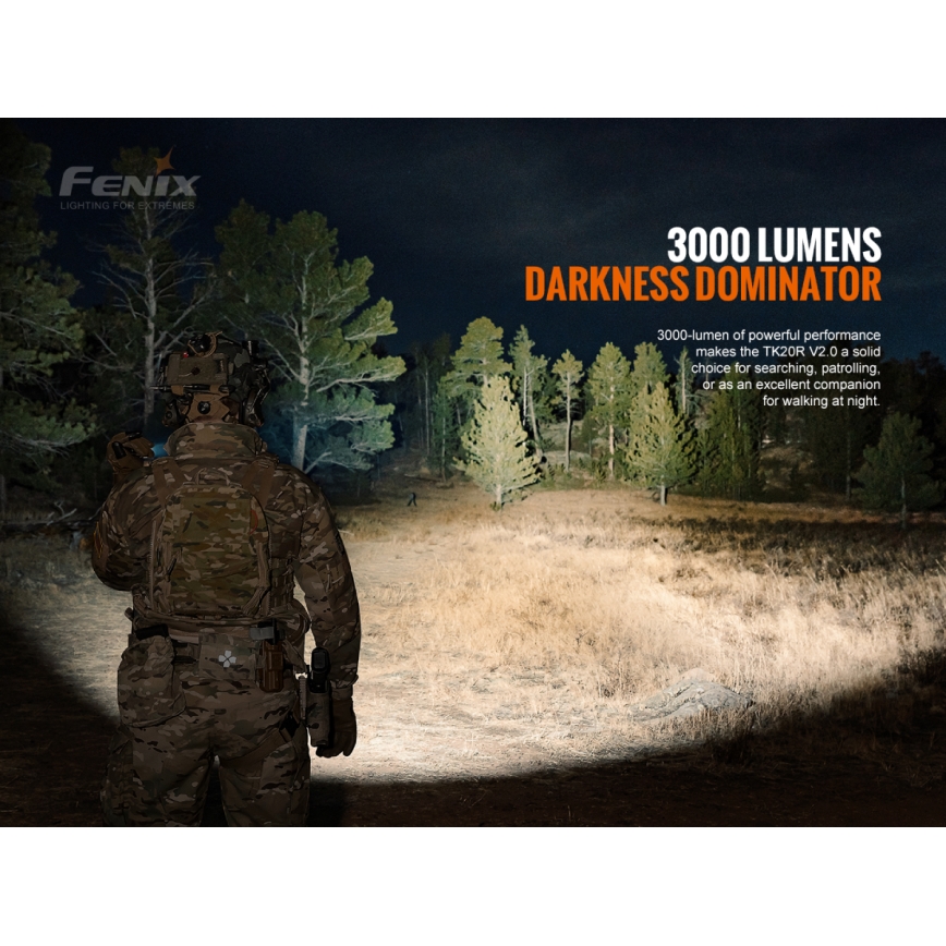Fenix TK20RV20 - LED taktička punjiva lampa LED/USB IP68 3000 lm 48 h