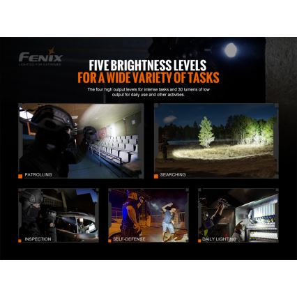 Fenix TK20RV20 - LED taktička punjiva lampa LED/USB IP68 3000 lm 48 h