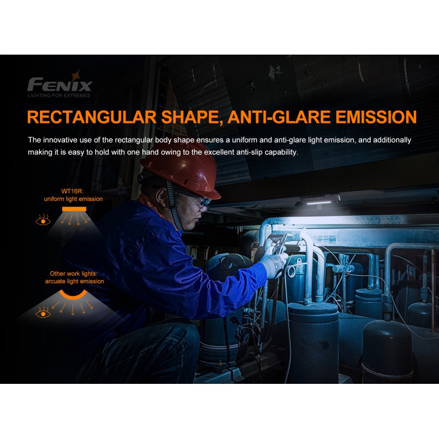 Fenix WT16R - punjiva LED baterijska lampa 2xLED/USB IP66 300 lm 30 h