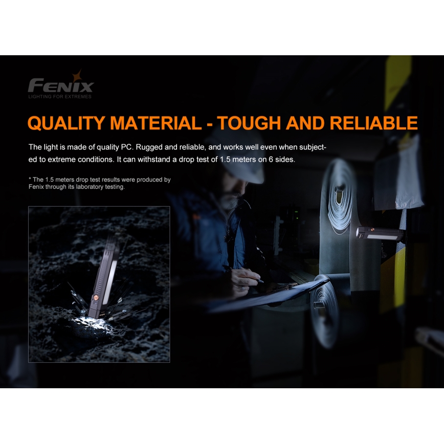 Fenix WT16R - punjiva LED baterijska lampa 2xLED/USB IP66 300 lm 30 h