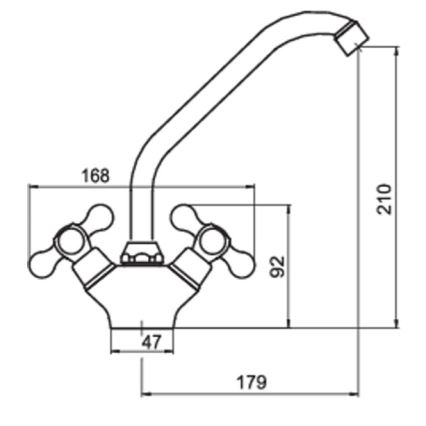 FERRO - Baterija za sudoperu ANTICA bronza