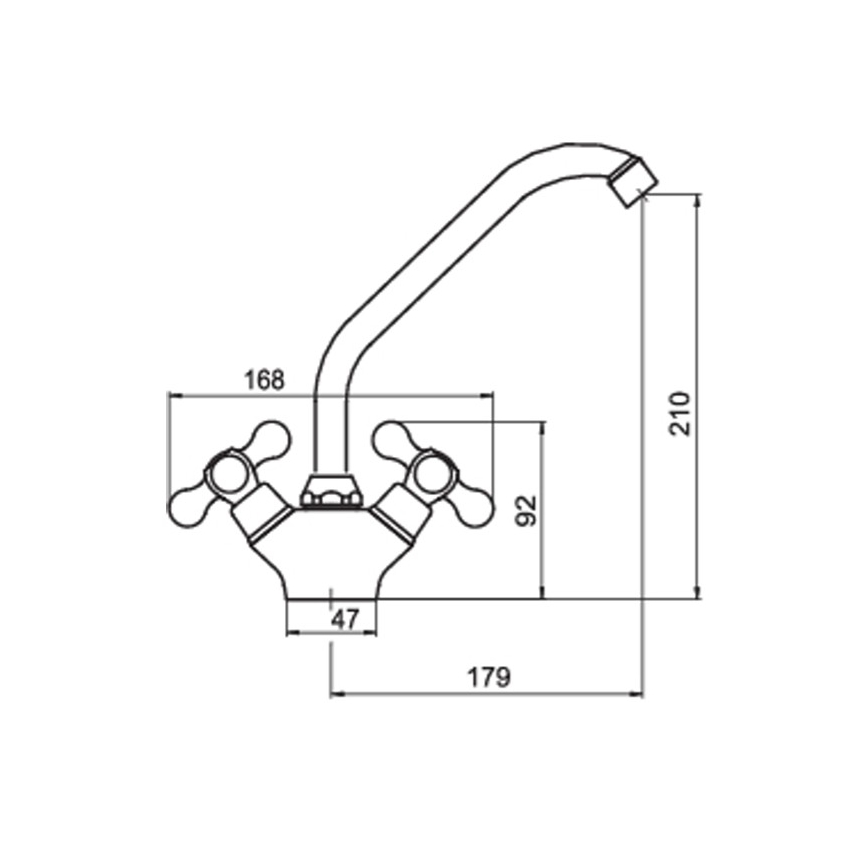 FERRO - Baterija za sudoperu ANTICA bronza