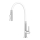 FERRO - Kuhinjska slavina sa fleksibilnim crevom, sjajni hrom/bela