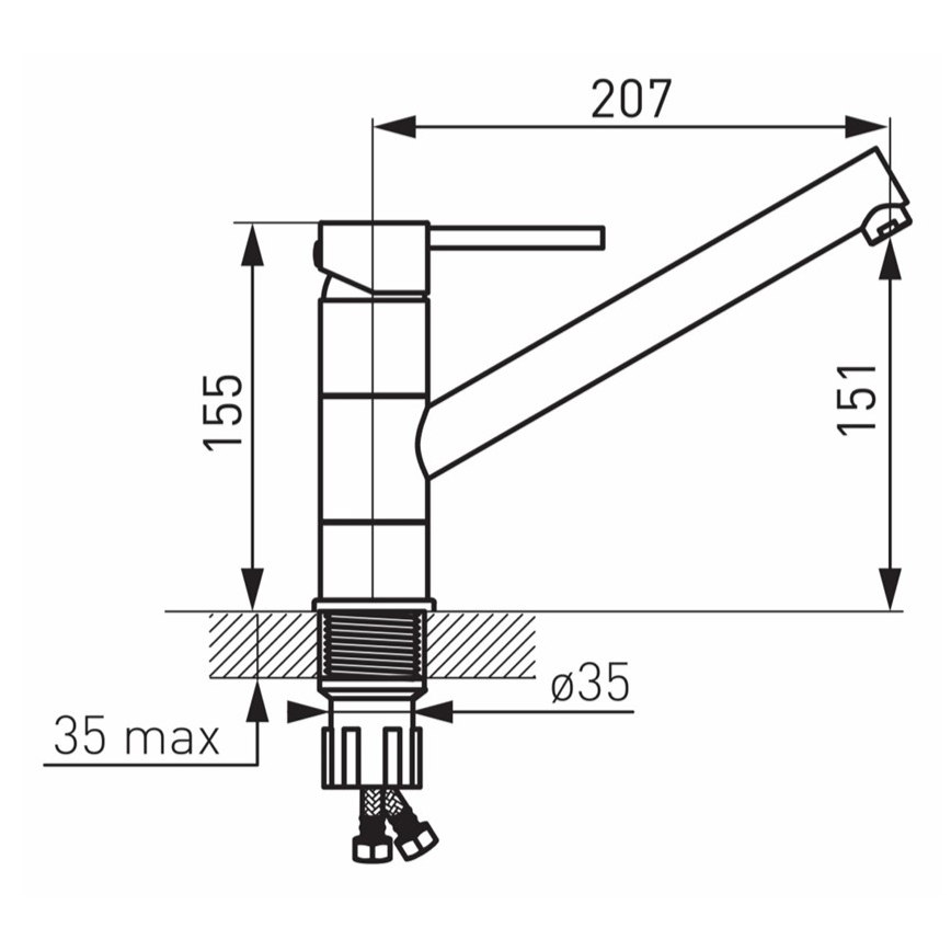 FERRO - Slavina za sudoperu FIESTA, sjajni hrom