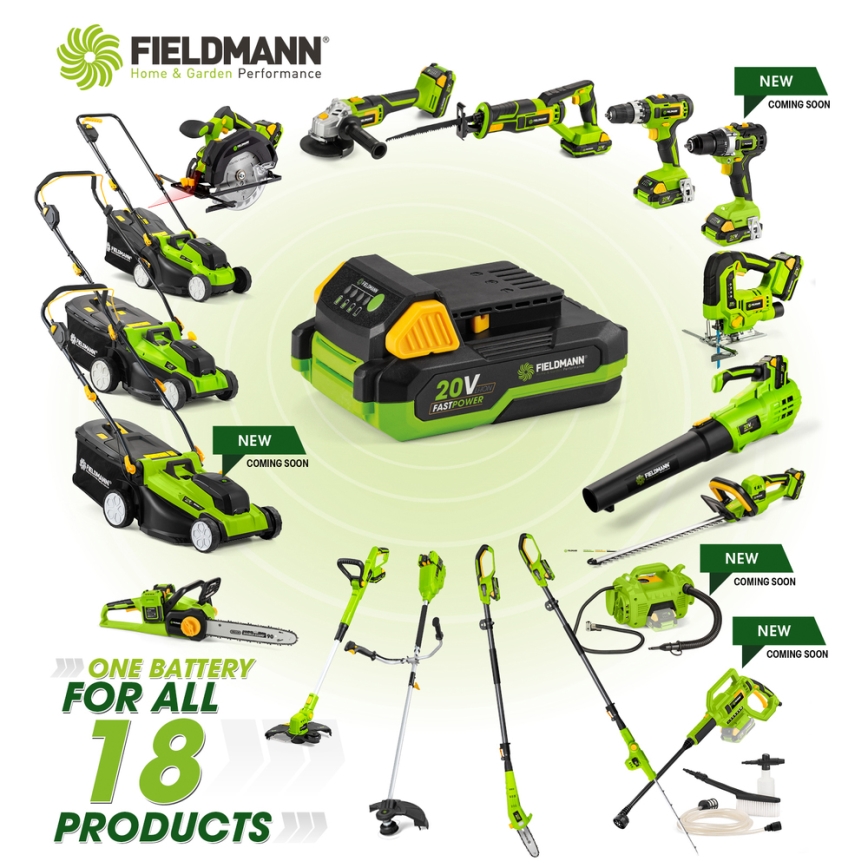 Fieldmann - Akumulatorska kosilica za travu 2x20V