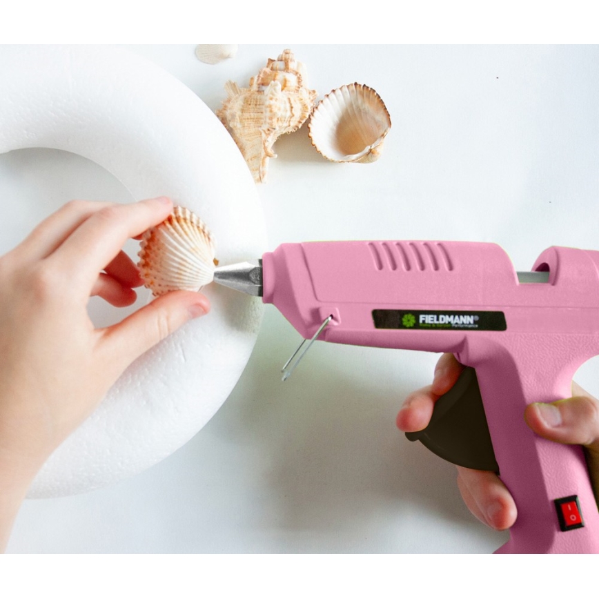 Fieldmann - pištolj za vruće lepljenje 100W/230V u ružičastoj boji