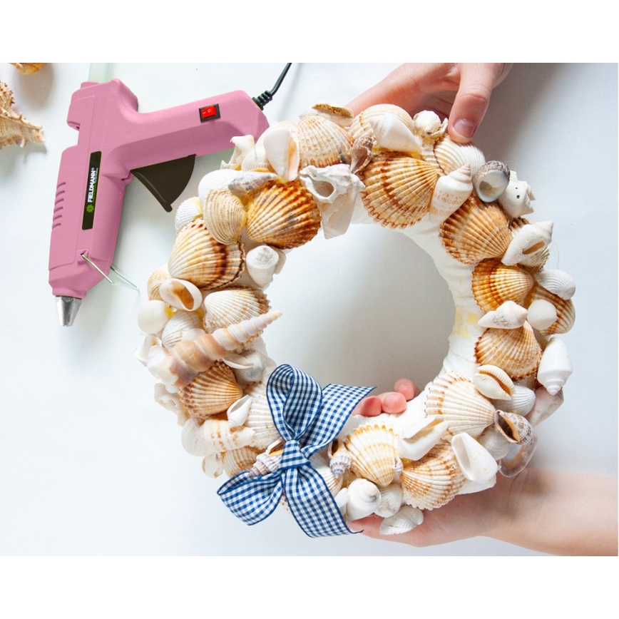 Fieldmann - pištolj za vruće lepljenje 100W/230V u ružičastoj boji