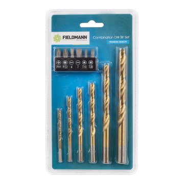 Fieldmann - Set svrdala za metal + bitovi 12 kom