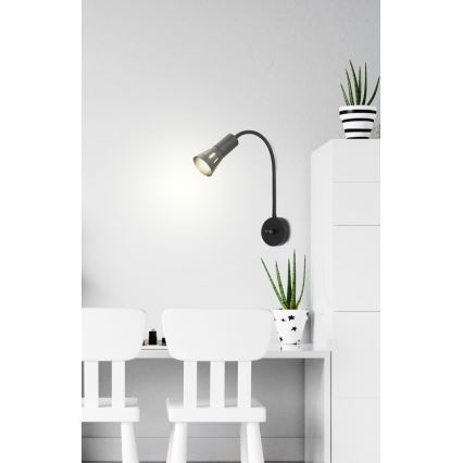 Fleksibilna lampica ARENA 1xE14/40W/230V crna
