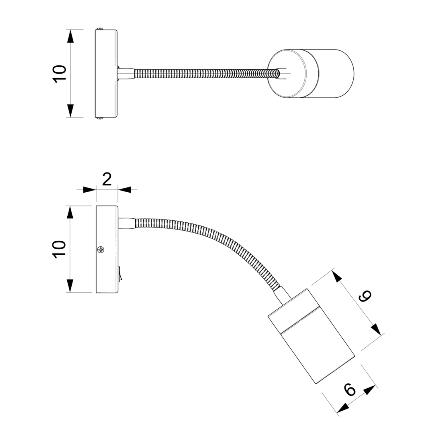 Fleksibilna lampica JOKER 1xGU10/8W/230V bela/zlatna