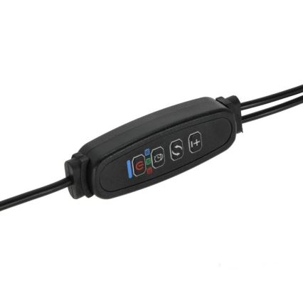 LED prigušiva fleksibilna stona lampa sa klipsom za uzgoj biljaka VITARO 2xLED/4W/230V crna